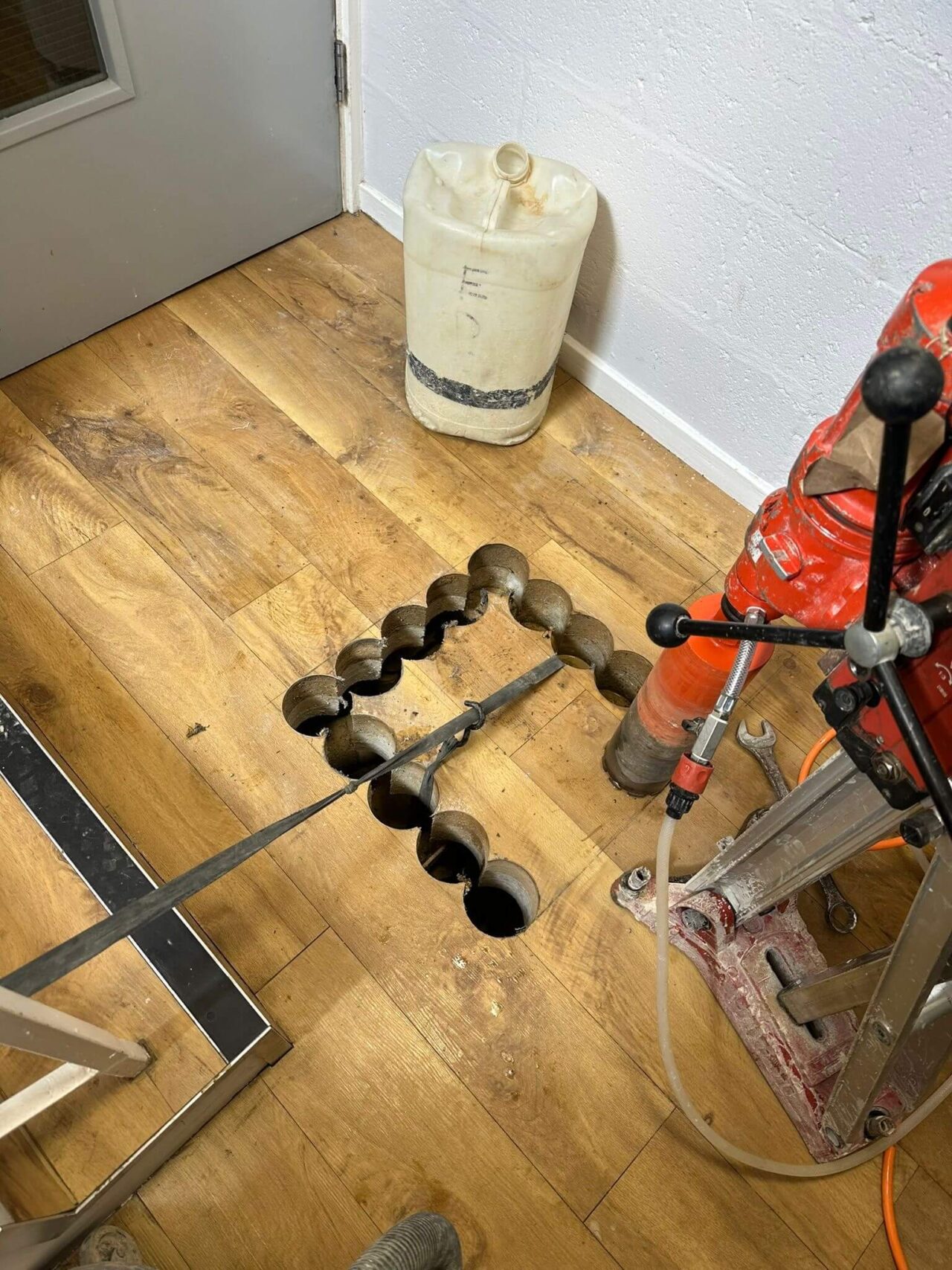 stitch drilling wooden flooring concrete reinforced